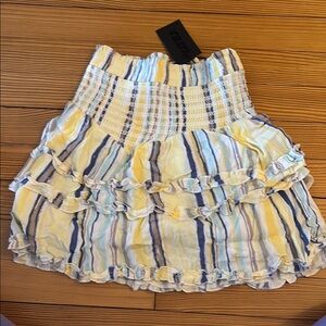 Trendy Yellow Striped Skirt